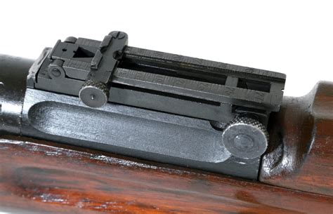 were re-chambered to 30-06 the <b>rear</b> <b>sight</b> base was moved forward. . Springfield 1903 rear sight